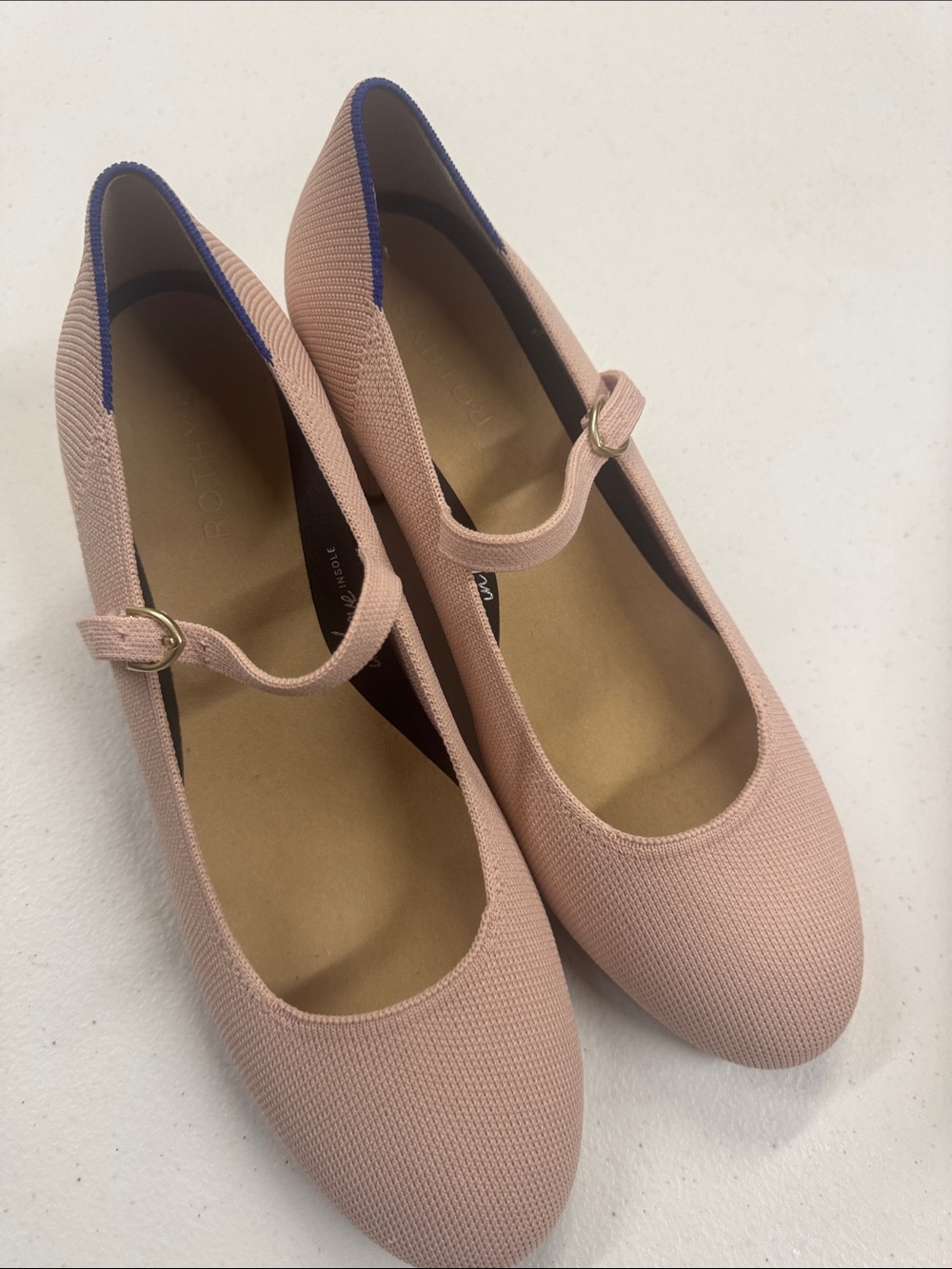 Rothy’s Women’s Mary Jane Ballet Flats in Blush Pink size 10